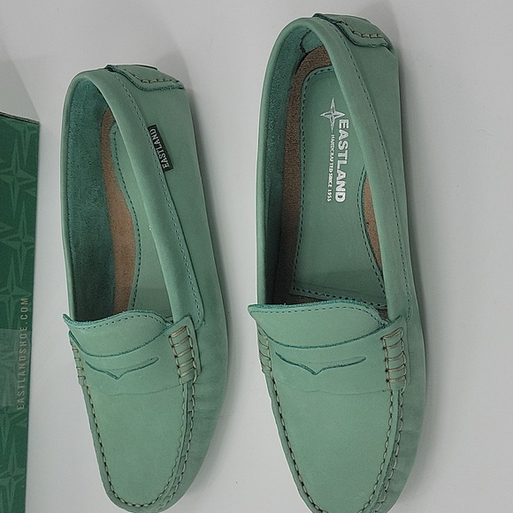 Eastland Cool Green Leather Penny Loafers NEW - Picture 14 of 16